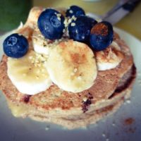 Pancakes de tofu con avena